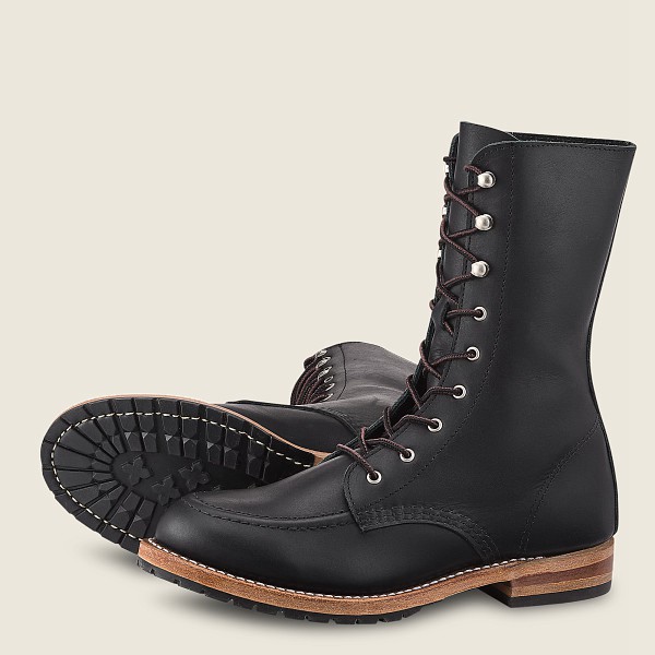 Red Wing Womens Gracie - Tall Boundary Leather - Heritage Boots Black - 0392ALYMU